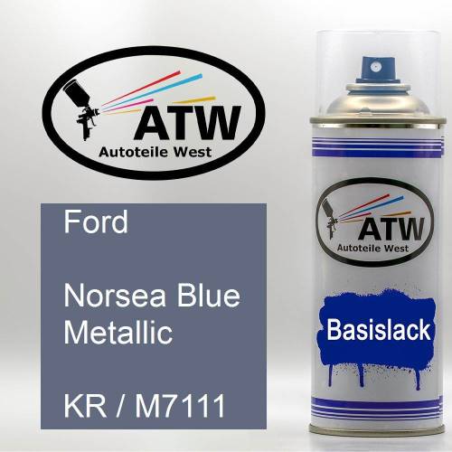 Ford, Norsea Blue Metallic, KR / M7111: 400ml Sprühdose, von ATW Autoteile West.